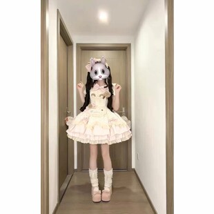 泡泡熊原创设计小熊烘焙师op短袖连衣裙lo裙甜美可爱lolita裙现货