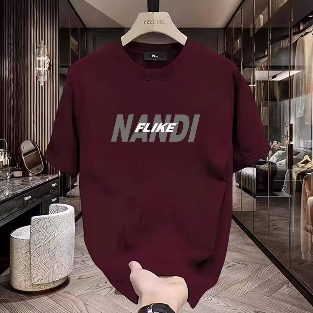 男士t恤痞帅美式重磅纯棉短袖T恤夏季ins潮牌圆领宽松半袖上衣潮