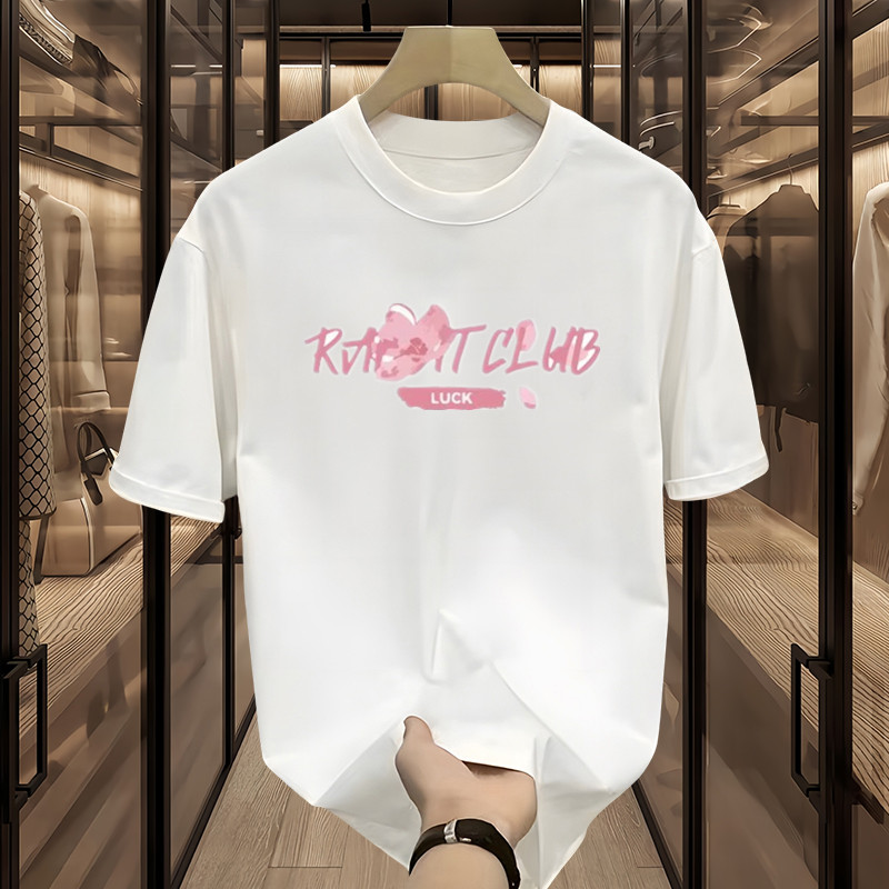 女款t恤短袖纯棉女2025夏季新款爆款圆领大码上衣宽松显瘦体恤ins