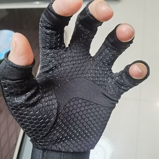 运动半指手套加压康复男女健身骑行撸铁防滑护腕薄款 透气单车手套