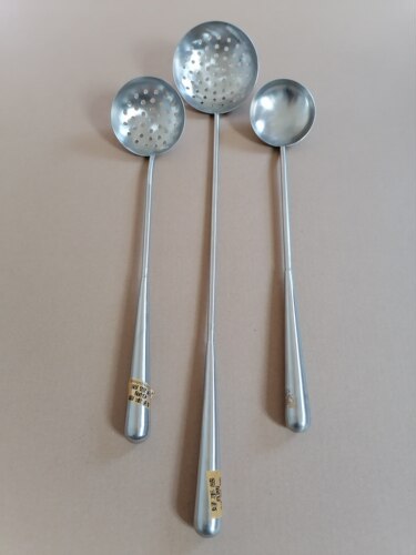 不锈钢厨师专用炒勺打汤漏勺饭店
