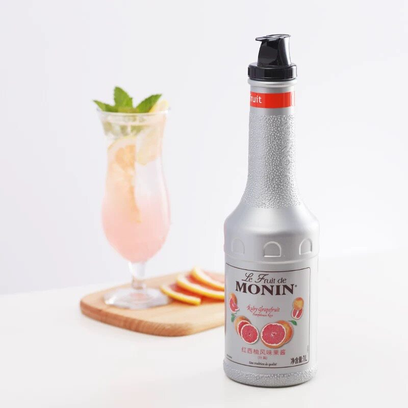 莫林/monin红西柚风味果酱1L红柚葡萄柚果泥甜品刨冰果汁果昔