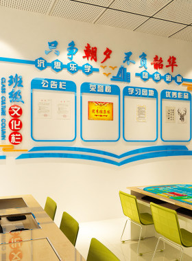 初中小学生班级文化墙贴纸作品展示学习园地黑板报公告栏教室装饰