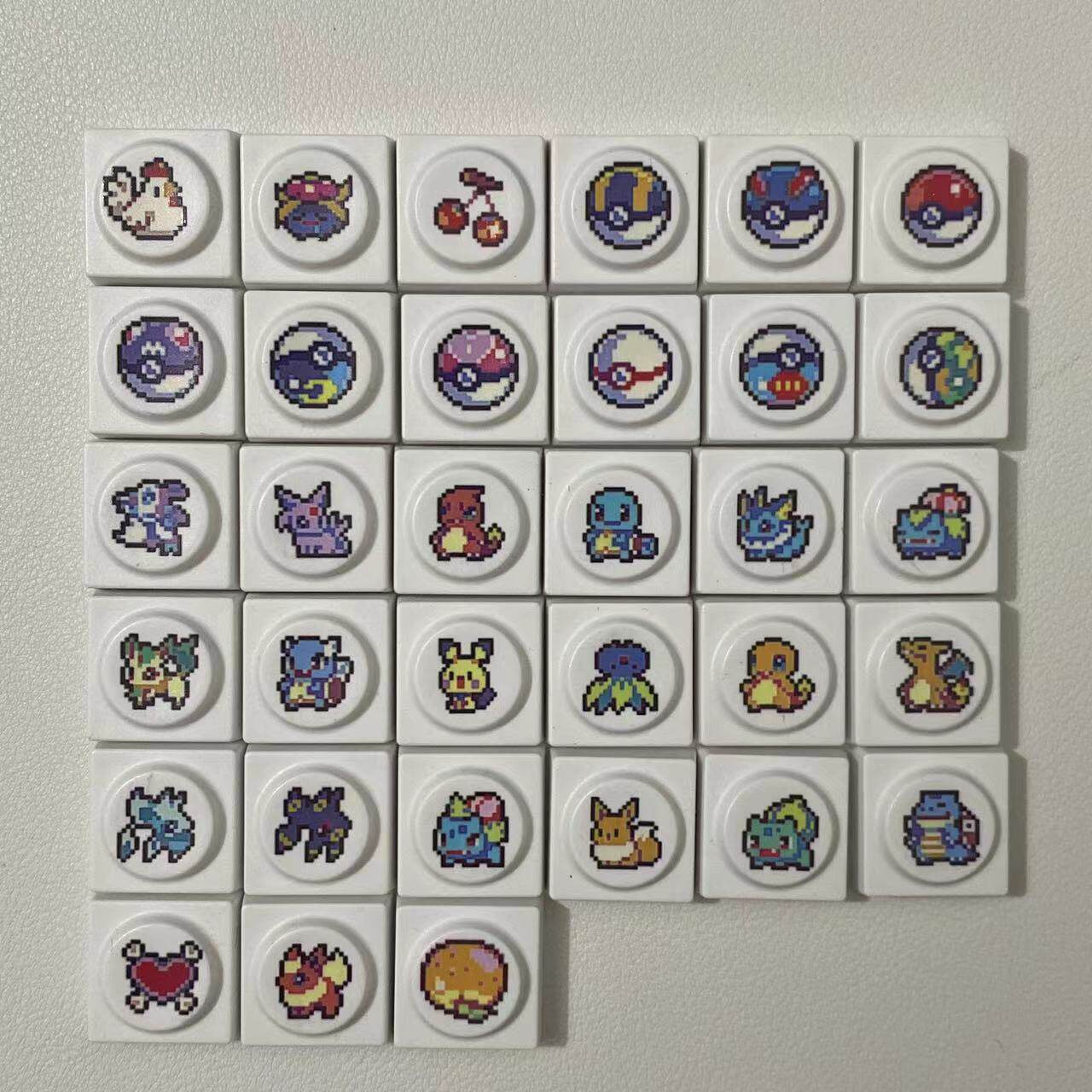 doys 玩具键帽超市像素风可爱卡通105款个性定制宝可梦德国pc键帽