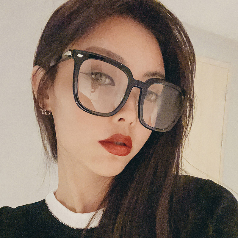 黑框眼镜女防蓝光抗辐射近视眼睛可配度数素颜神器大框平光镜男潮