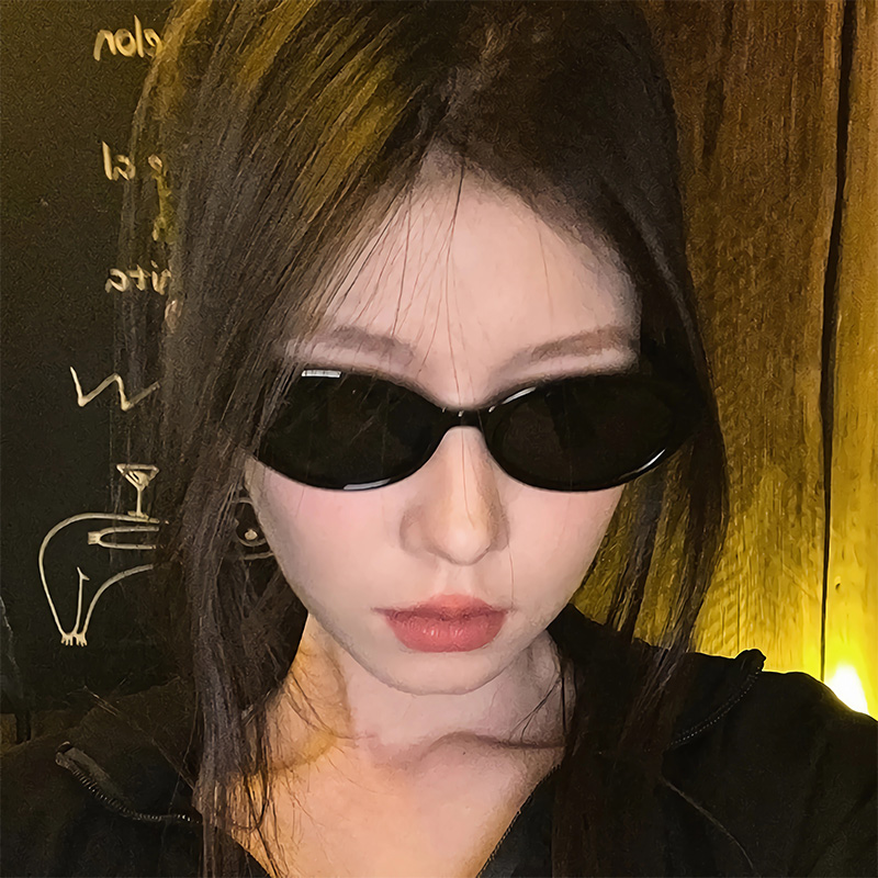 欧美小框猫眼墨镜女近视眼镜女可配度数偏光近视太阳眼镜秋冬雪地