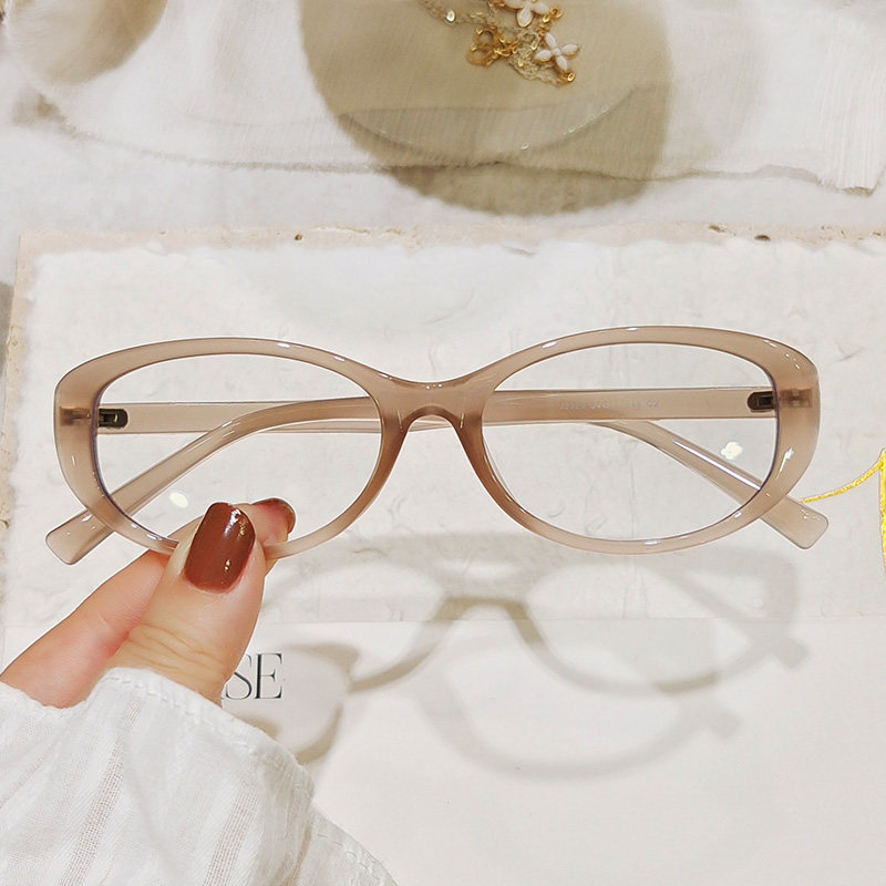 超轻裸茶色女眼镜可配度数防蓝光