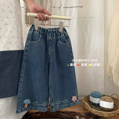 女童牛仔裤2025春秋季新款