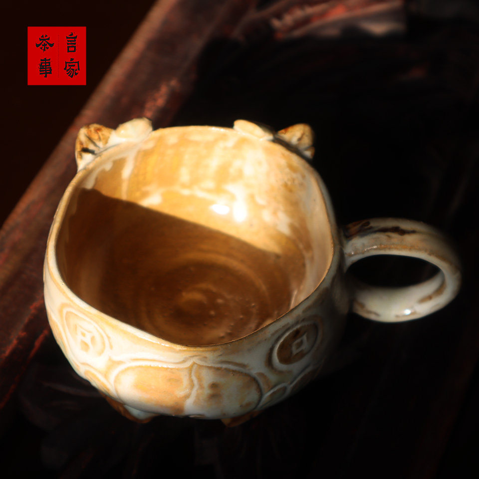 特价 原创龙泉山神猫马克咖啡杯 四耳猫 手捏 瑞祥 实物拍摄,餐饮具,咖啡杯,淘宝优惠券,粉丝福利购,淘宝优惠卷