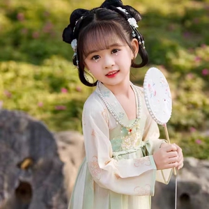 汉服女童2024新款六一演出古风装超仙公主连衣裙中国风小女孩高端