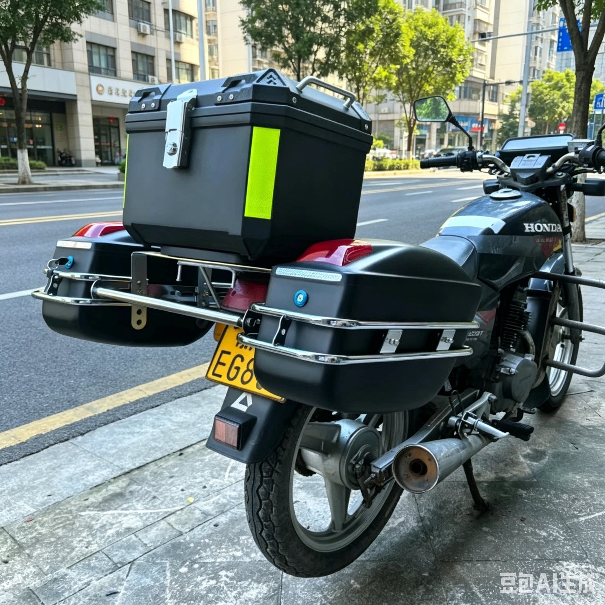 电动车尾箱后备箱侧箱大踏板车边箱跑车挂箱带支架电瓶车摩托通用