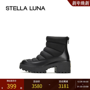 时尚 官方秋季 百搭 PUFF 舒适中跟踝靴 STELLA PADDY LUNA女鞋