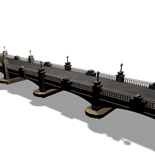 fbx格式 c4d桥梁模型 343 3dmax 现代马路公路大桥