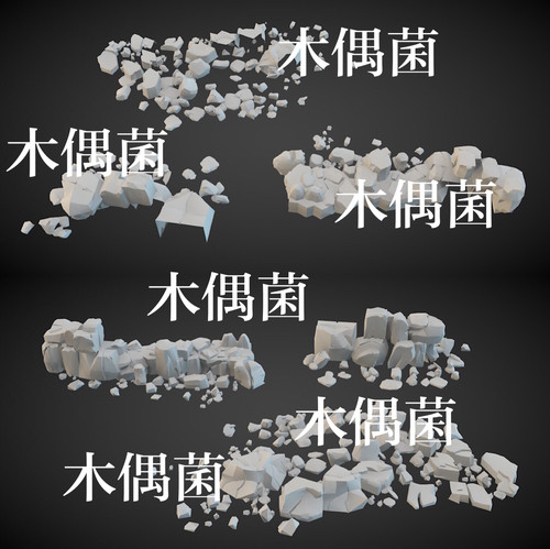 3dmax c4d fbx obj格式石台碎石乱石堆文件 非实物C486