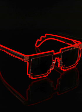 墨镜马赛克炫酷科幻风发光眼镜