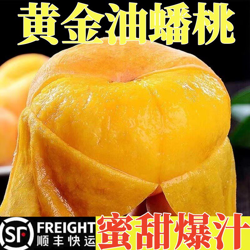 黄金油蟠桃新鲜水果当季整箱肥城黄蟠桃时令应季孕妇脆桃黄心油桃