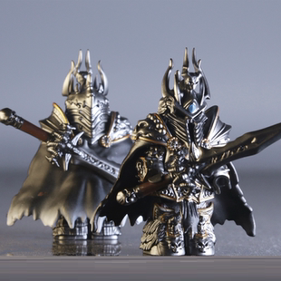 适配国产魔兽世界巫妖王积木人仔联盟部落阿尔萨斯军团拼装玩具