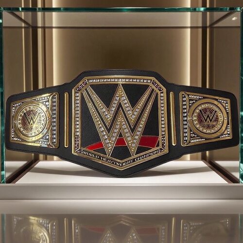 WWE世界重量级冠军腰带拳击比赛1/1金腰带格斗纪念冠军奖品收藏
