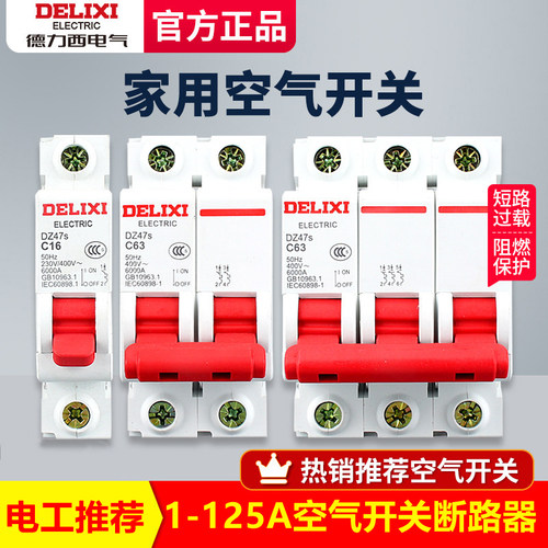 德力西微型断路器1-125A双进双出