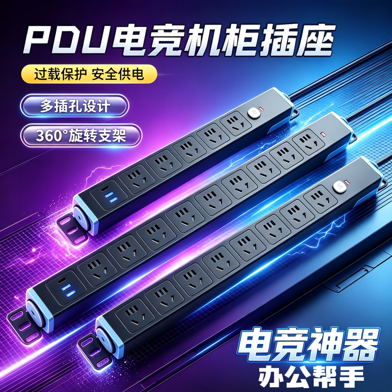 第二代6位8位10位PDU机柜插座
