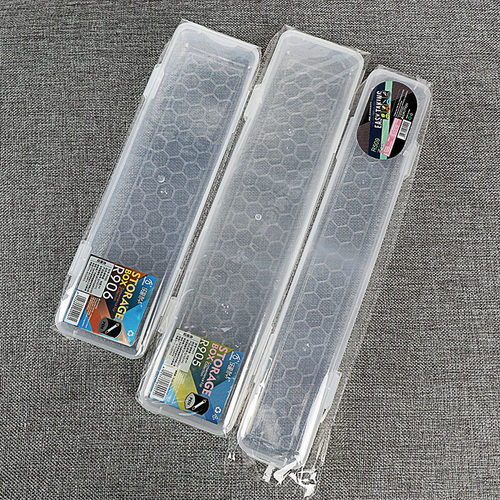 透明塑料毛笔油画水粉水彩收纳盒33/27.5厘米长画笔盒学生初学书