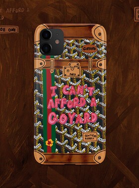 GENTLE REBELS恶搞goyard手机壳适用iphone16pro苹果17原创ins酷老花狗牙包艺术家手绘油画小众设计师vintage