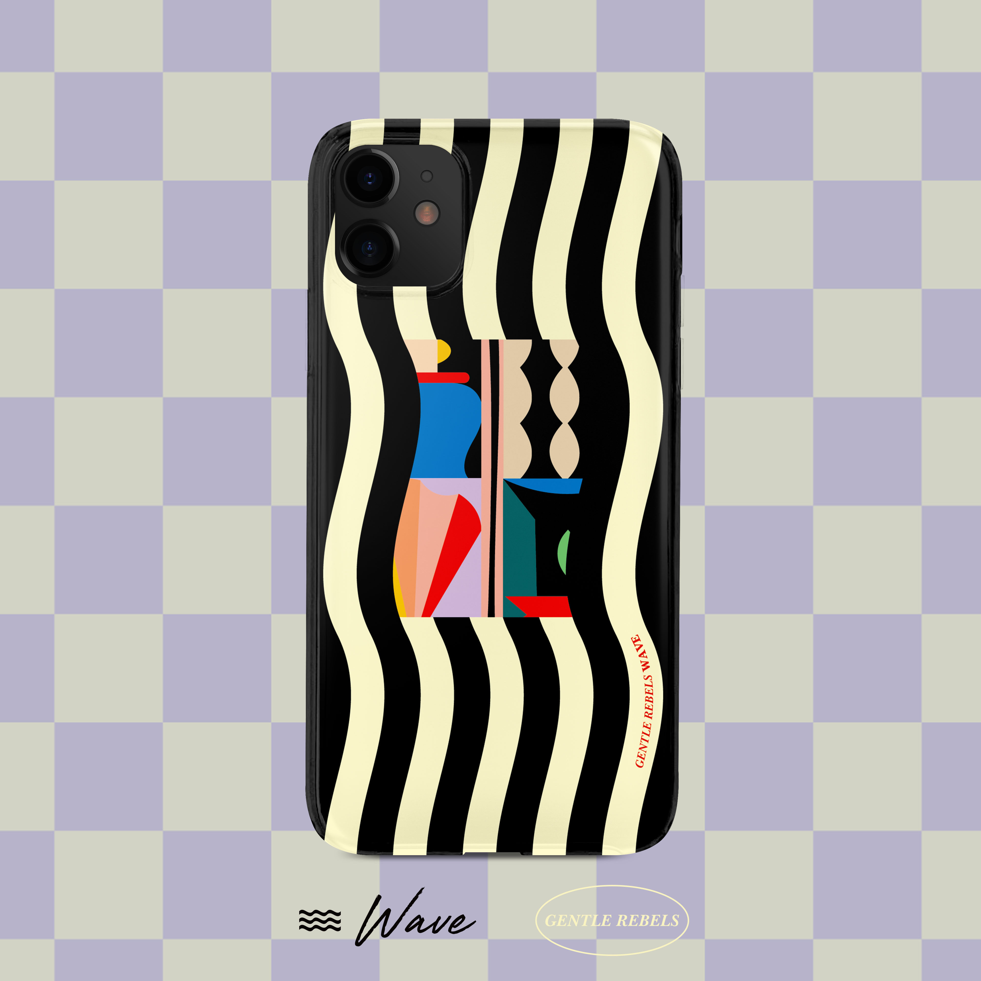 GENTLE REBELS波浪纹ins手机壳适用苹果15prom