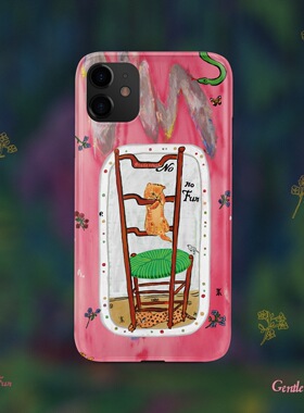 GENTLE REBELS常玉可爱小猫咪手机壳适用iphone17promax苹果16原创ins少女风中古椅子蛇蝴蝶鸟玫瑰太极豹脏粉