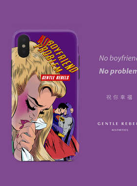 GENTLE REBELS情侣手机壳iphoneXS Max漫威超人复古插画苹果11pro