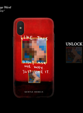 GENTLE REBELS 抽象油画手机壳iphoneX恶搞天使恶魔情侣污适用苹果11promax12侃爷kanyewest专辑封面当代艺术