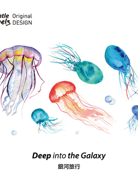 GENTLE REBELS彩色纹身贴 水母可爱小清新脚踝锁骨防水女仿真持久