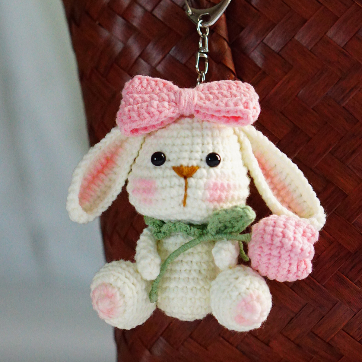 DIY垂耳兔钩针玩偶可爱兔子挂件