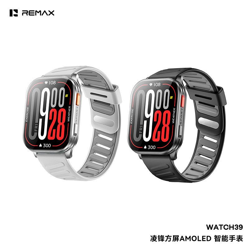 REMAX睿量凌锋方屏AMOLED智能手表Ai语音控制多语言运动模式跨境