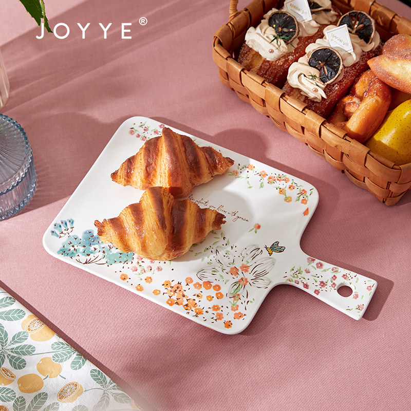 JOYYE釉下彩水果案板陶瓷菜砧板抗菌防霉家用西餐盘平盘牛排盘
