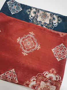 2024新款原创团花印花敦煌唐风复古舞蹈飘带丝巾 超长汉服女 披帛