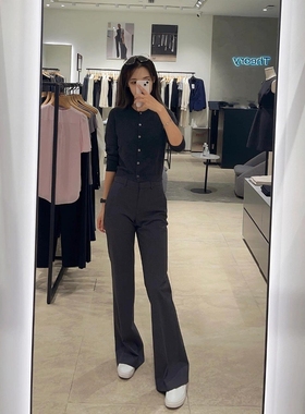 Theory女装羊毛混纺微喇休闲裤长裤M0101238