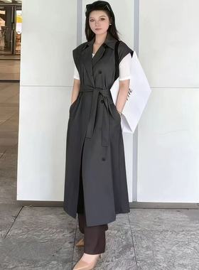 THEORY羊毛混纺无袖风衣连衣裙 P0801603