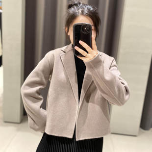 THEORY女装外套羊毛羊绒双面呢翻领短外套O0801402