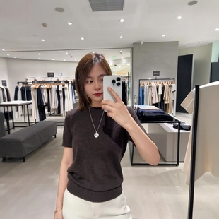 THEORY经典通勤羊毛混纺上衣打底衫毛针织衫T恤I1211701