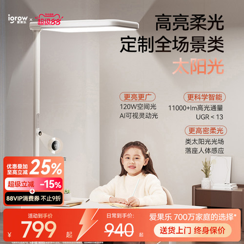 爱果乐5A级护眼大路灯雷达感应