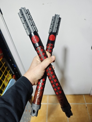 二代DLC涂层一体龙骨Dc53锤手工牛皮敲花全长460硬度59左右