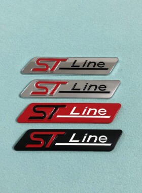 STline车标贴 适用福特锐际福克斯改装叶子板贴标st line侧标尾标