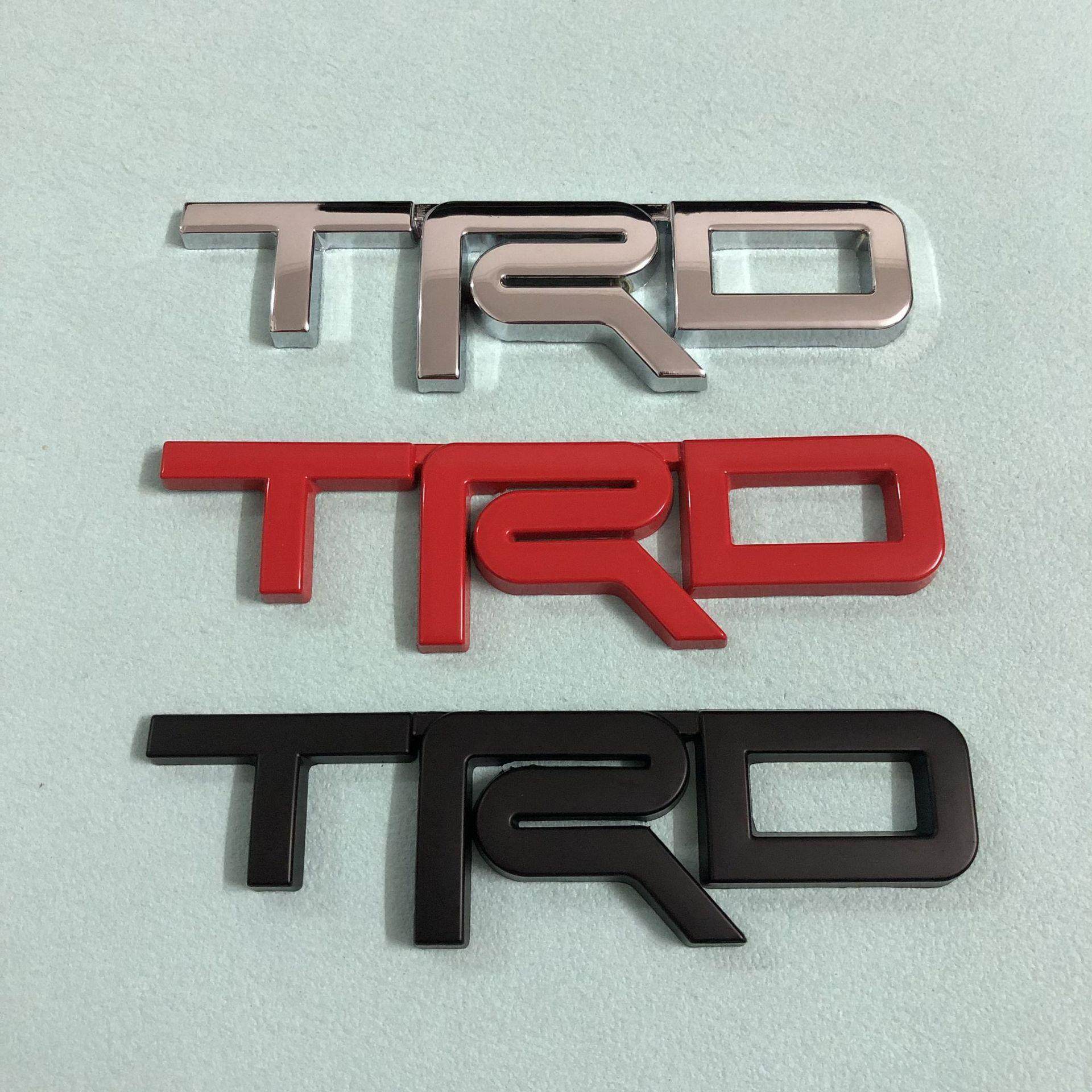 新款TRD金属贴 适用于丰田改装车身贴标后备箱尾标贴3D立体车标