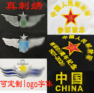 刺绣飞行员老兵八一聚会短袖t恤