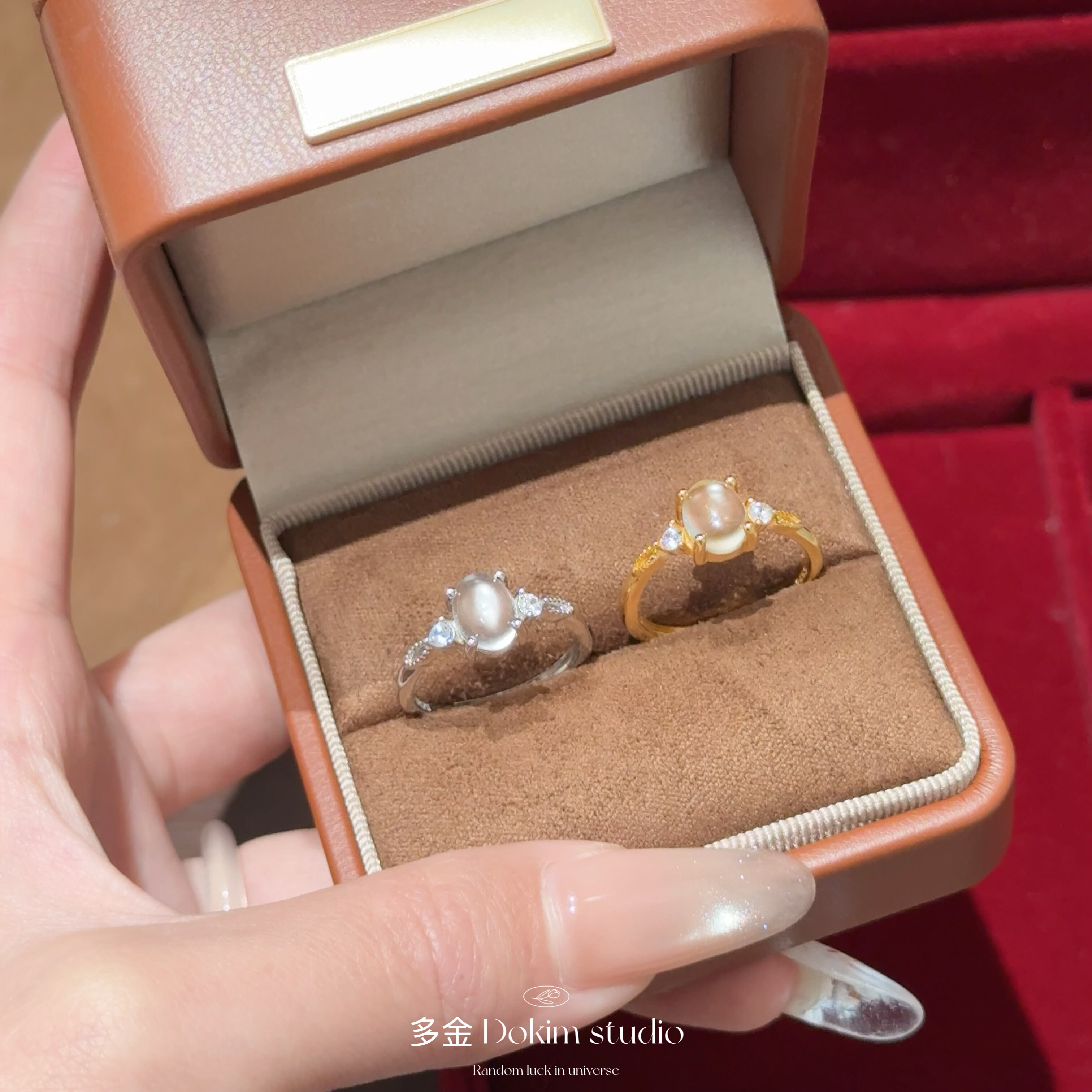 “扶摇东方”S925纯银天然水沫玉小刚蛋戒指冰种冰透蛋面玉石指环