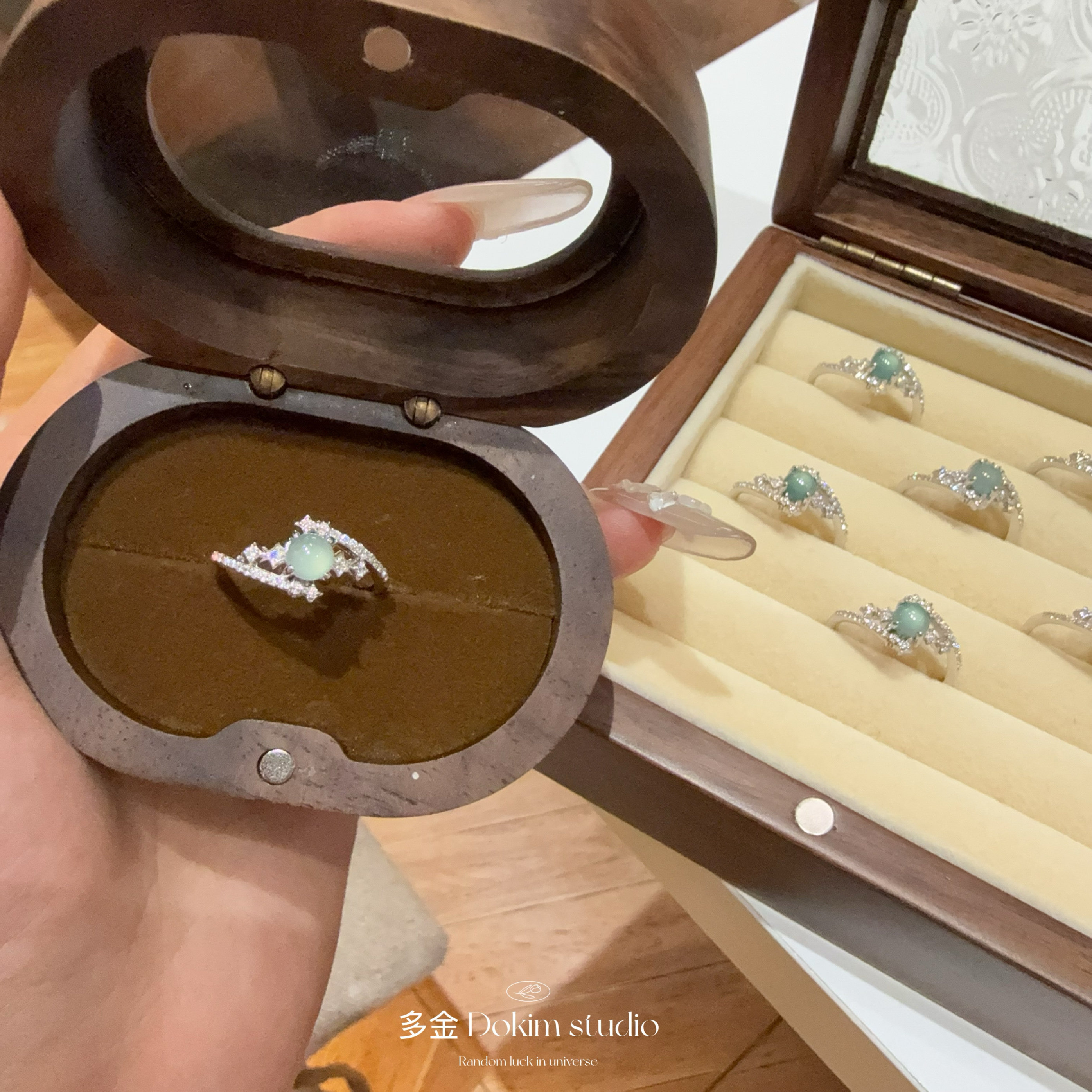 S925纯银天然危料翡翠蛋面戒指新中式简约百搭显白开口调节送妈妈,饰品/流行首饰/时尚饰品新,银饰戒指,淘宝优惠券,粉丝福利购,淘宝优惠卷