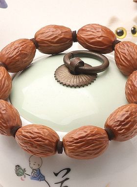 橄榄核大枣手串男盘玩大枣素核手持文玩核雕枣珠素串原籽雕刻批发