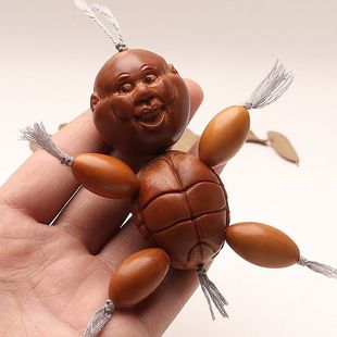 捏小人手把件巴西大核橄榄核雕刻富贵人生富甲天下文玩百态淘气男