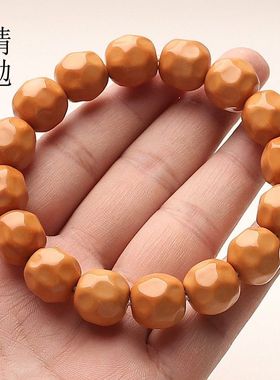 野生猴头核桃雕刻无相手串光珠奶酪文玩单圈男女盘玩佛珠夏日手链