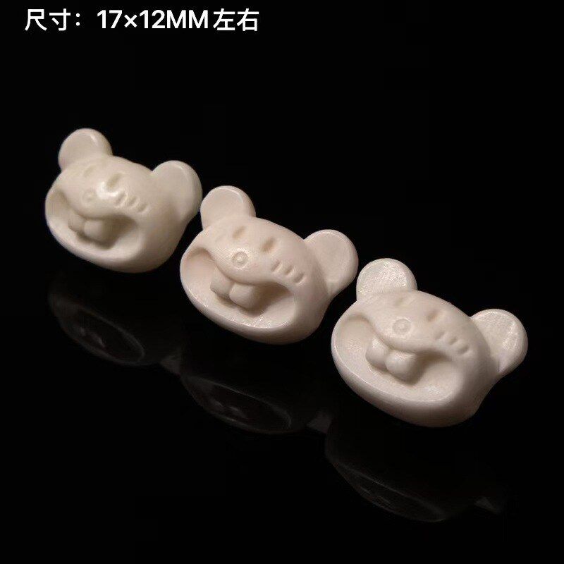 牛骨雕刻件饼干小猫diy配件手串珠子饰品手机链挂件散珠材料批发